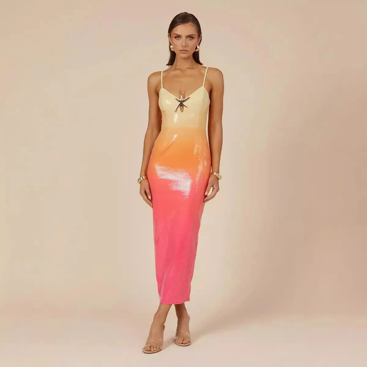 Zélie – Sunset Ombre Maxi Dress