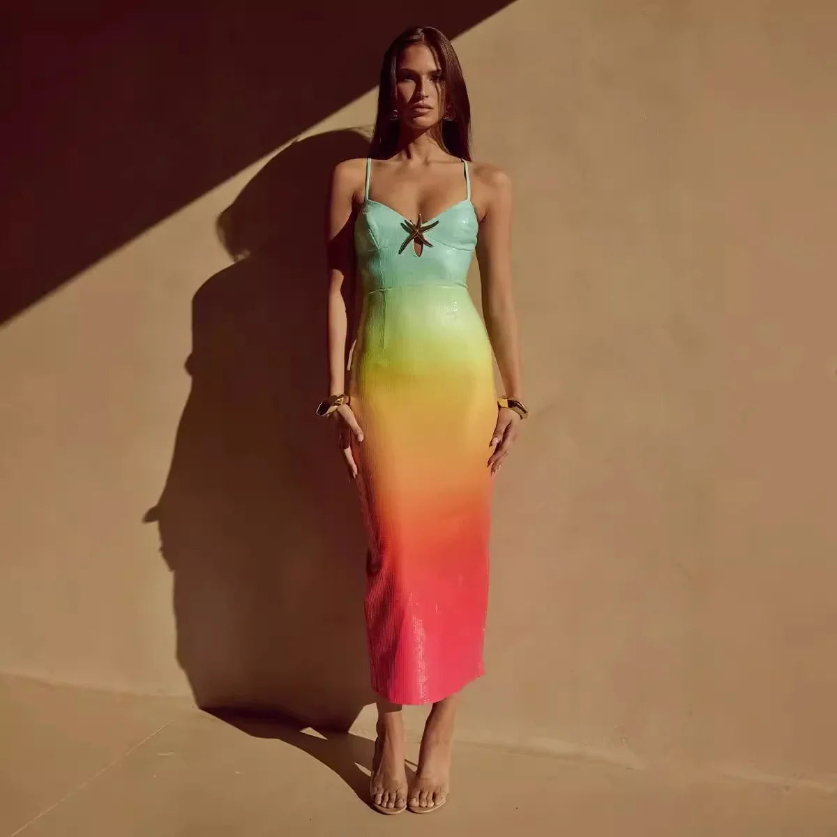 Zélie – Sunset Ombre Maxi Dress