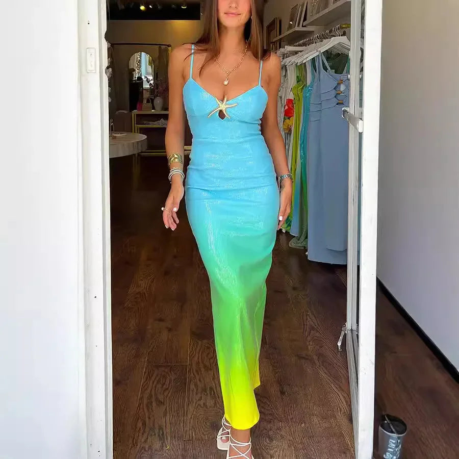 Zélie – Sunset Ombre Maxi Dress