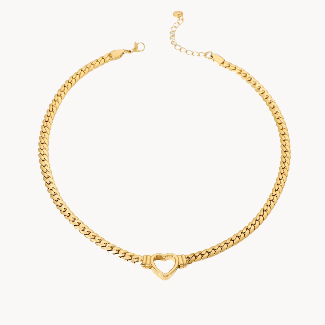 Capucine – Gold Heart Choker